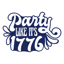 Independence day 1776 lettering PNG Design Transparent PNG