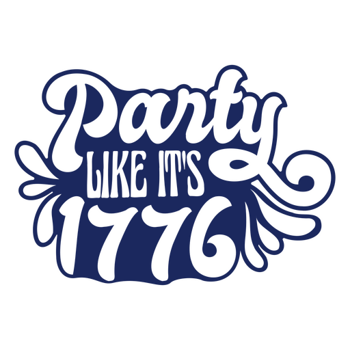 Independence day 1776 lettering PNG Design