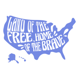Land of the free cut out badge PNG Design