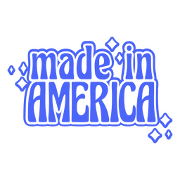 Made in america sparkly badge PNG Design