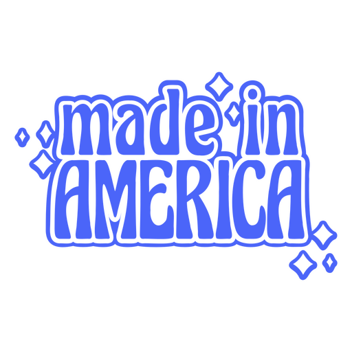Made in america sparkly badge