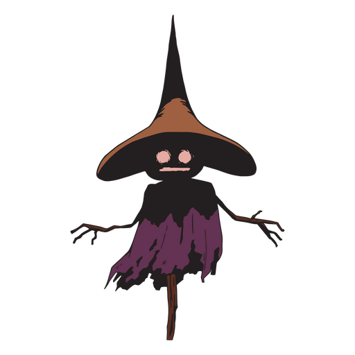 Halloween scarecrow character PNG Design