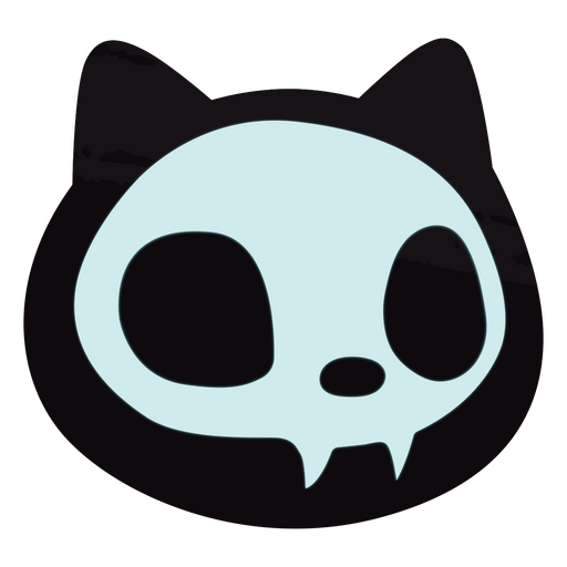 Cabeza de gato fantasma esqueleto Diseño PNG
