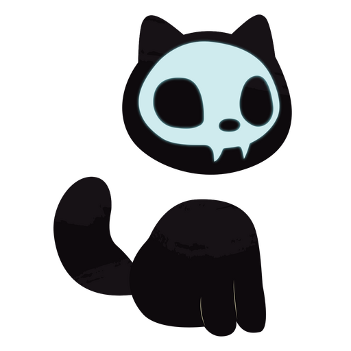 Carácter de gato fantasma esqueleto Diseño PNG