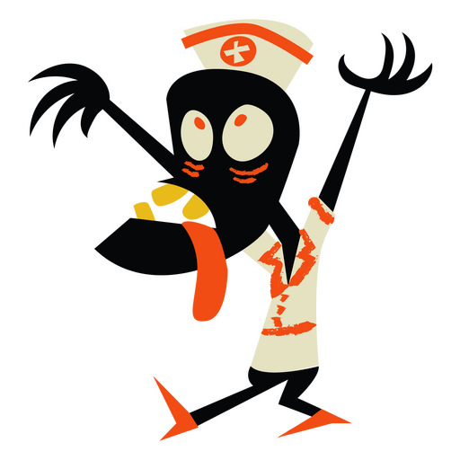Zeichentrickfigur der Dämonenkrankenschwester PNG-Design