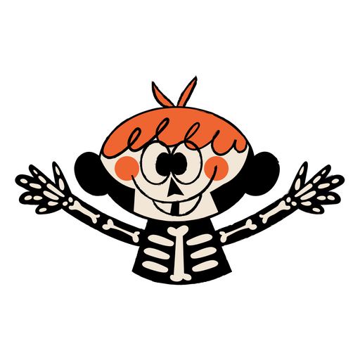Criança em traje de esqueleto halloween Desenho PNG