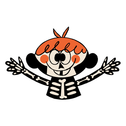 Crian?a em traje de esqueleto halloween Desenho PNG