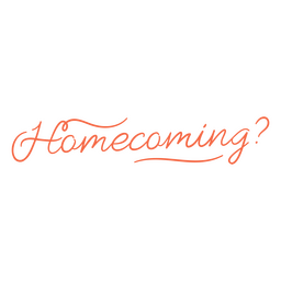 Einfache Heimkehr-Vorschlagsbeschriftung PNG-Design