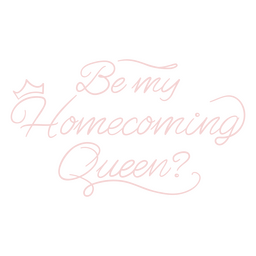 Letras de proposta de rainha do baile Desenho PNG