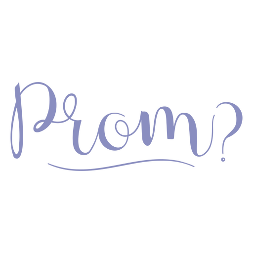 Simple prom proposal lettering PNG Design
