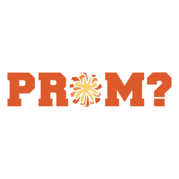 Simple prom proposal badge PNG Design