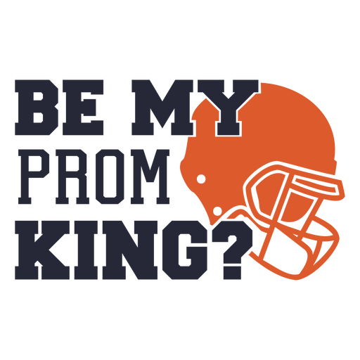 Prom king proposal football helmet PNG Design