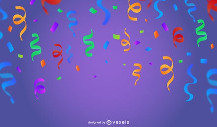 Colorful confetti party background design