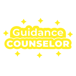 Guidance counselor school sparkly badge PNG Design Transparent PNG
