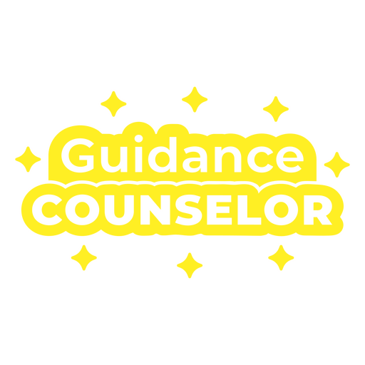 Guidance counselor school sparkly badge PNG Design
