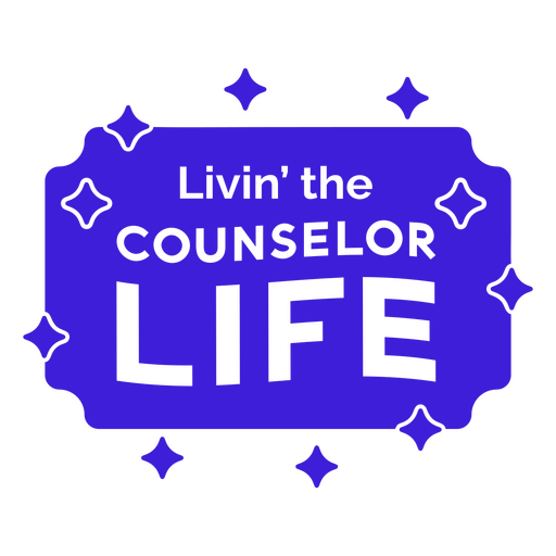 Counselor education sparkly badge PNG Design