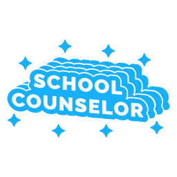 School counselor cut out badge PNG Design Transparent PNG