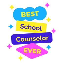 Best counselor ever sparkly badge PNG Design Transparent PNG