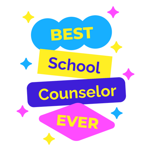 Best counselor ever sparkly badge PNG Design