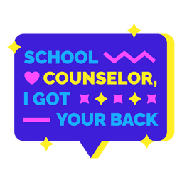 Counselor school job sparkly badge PNG Design