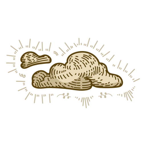 Ilustración de nubes detallada