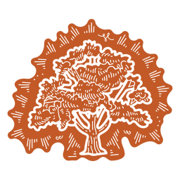 Tree cut out detailed PNG Design Transparent PNG