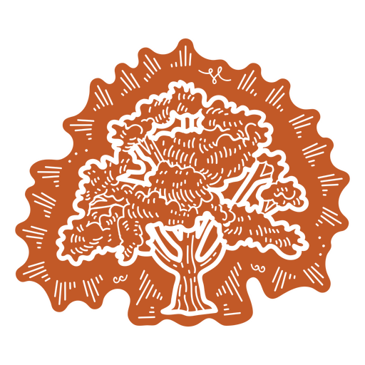 Tree cut out detailed PNG Design