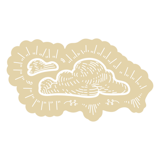 Nuvens cortadas detalhadas Desenho PNG