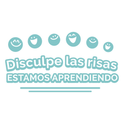 Lachendes Emoji spanisches Bildungsabzeichen PNG-Design
