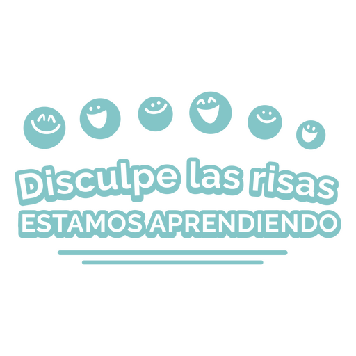 Distintivo de educação espanhola emoji rindo Desenho PNG