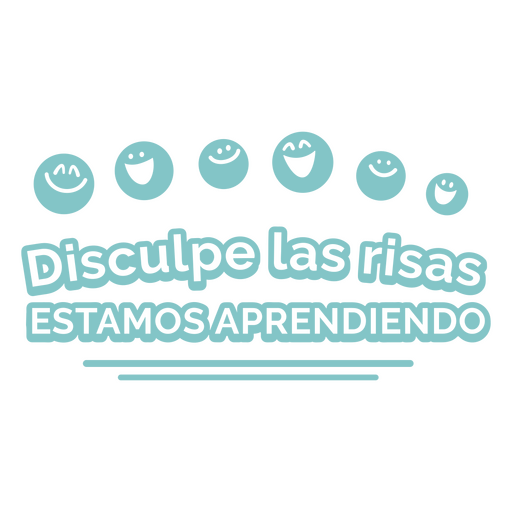 Lachendes Emoji spanisches Bildungsabzeichen PNG-Design