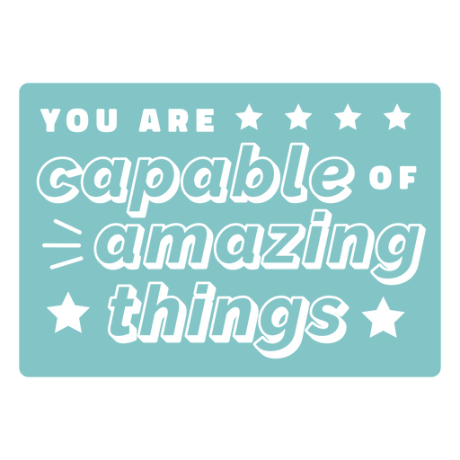 Motivational quote badge cut out PNG Design
