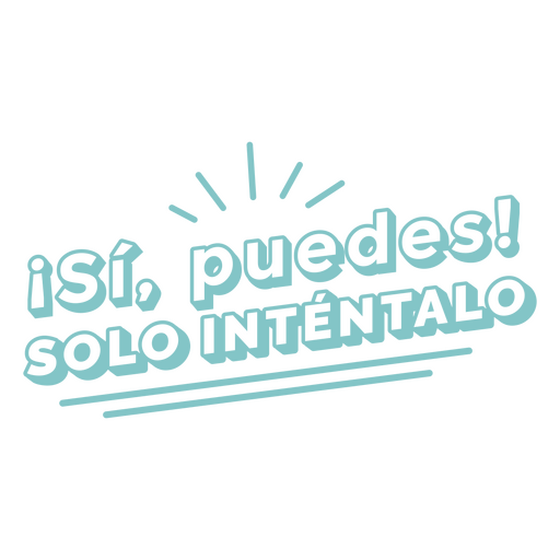 Distintivo de citação motivacional espanhol Desenho PNG