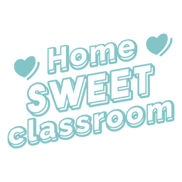 Insignia de hogar dulce aula Diseño PNG