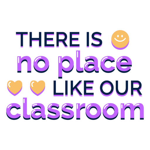 Glückliches Klassenzimmer-Abzeichen PNG-Design