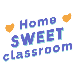 Home sweet classroom heart badge PNG Design Transparent PNG