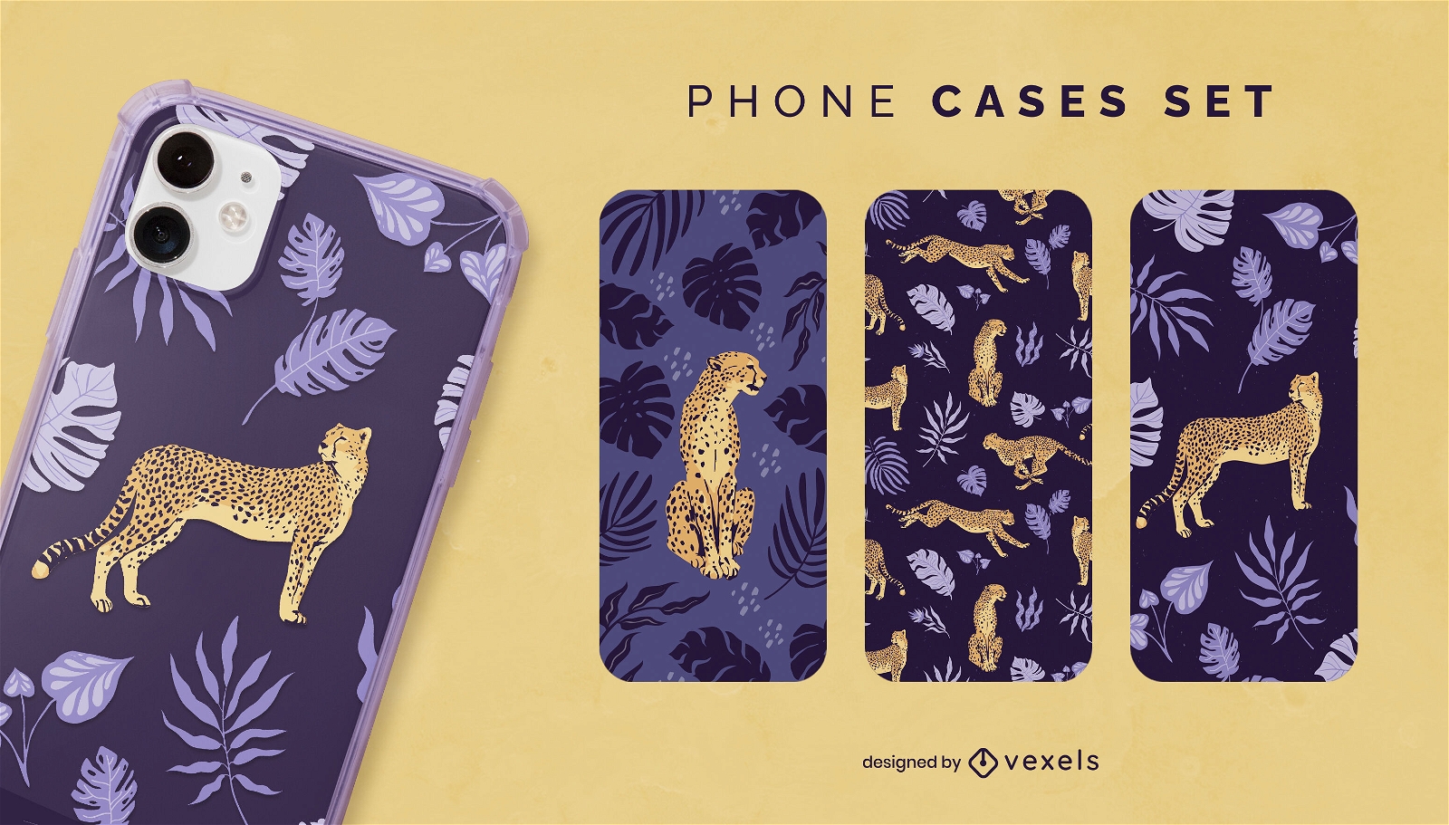 Cheetah in nature phone case set