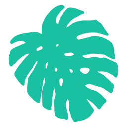 Palm leaf tropical nature flat PNG Design