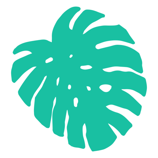 Hoja de palma naturaleza tropical plana Diseño PNG