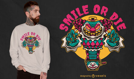 Creepy clown toy halloween t-shirt design