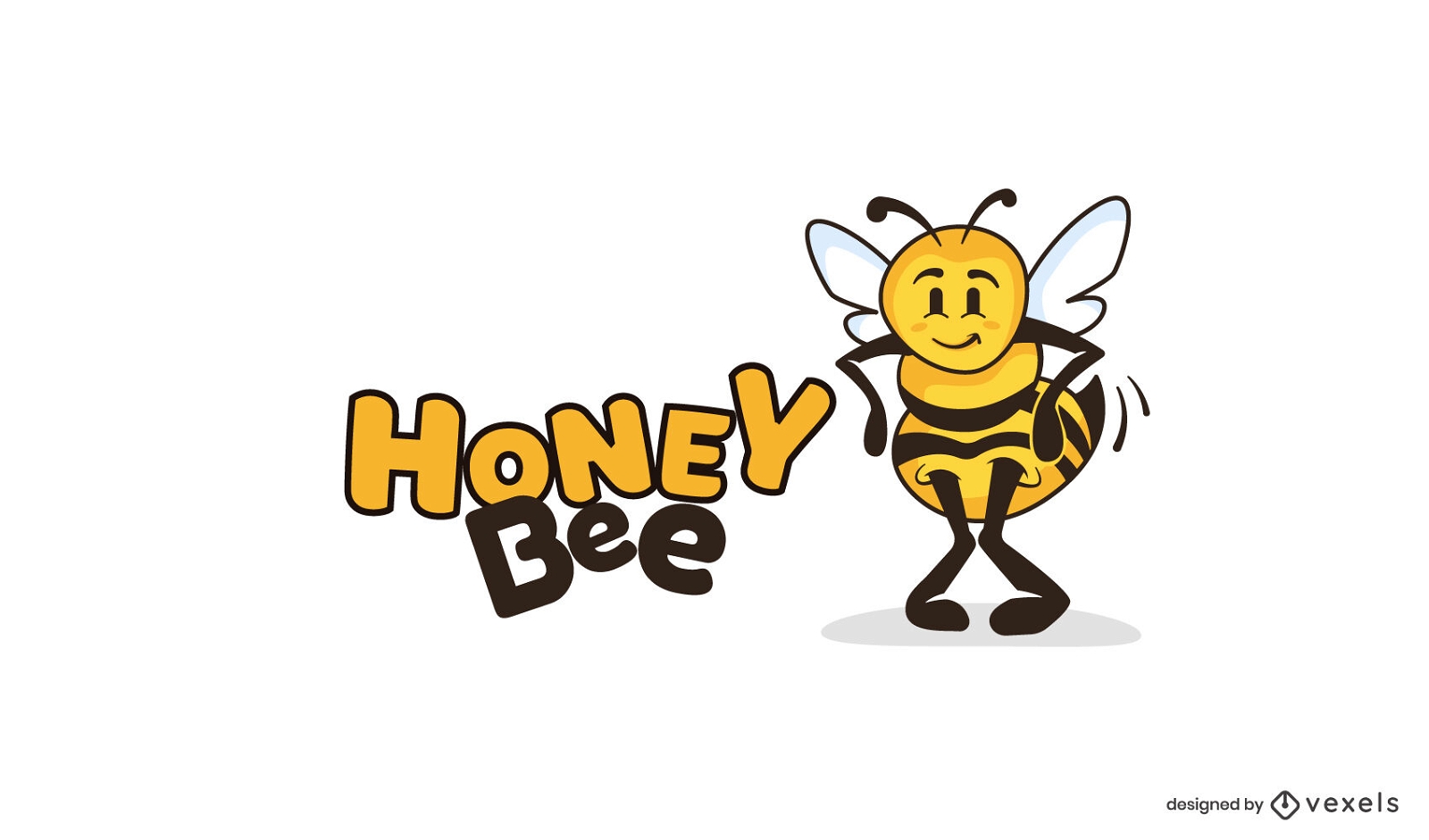 Modelo de logotipo de abelha dan?ando