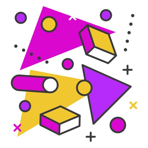 Geometric purple shapes  PNG Design