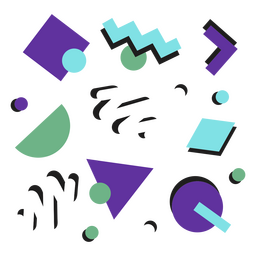 Geometrische Formen flach PNG-Design