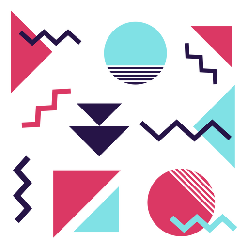 Rabiscos de formas geométricas Desenho PNG