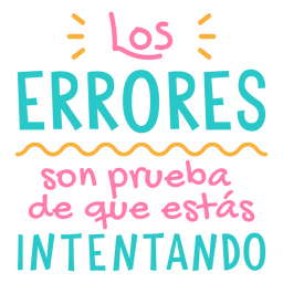 Fehler spanisches Motivationszitat PNG-Design