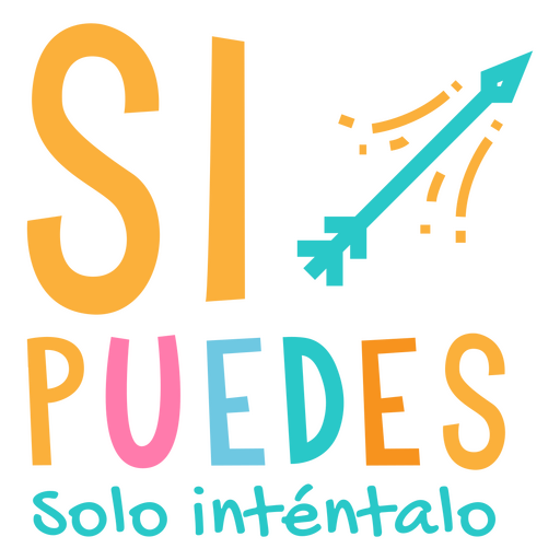 Spanish quote You can do it PNG Design