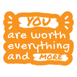 Self worth motivational quote PNG Design Transparent PNG