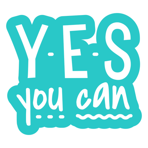 Yes you can Spanish motivational quote PNG Design