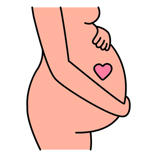 barriga de grávida Desenho PNG