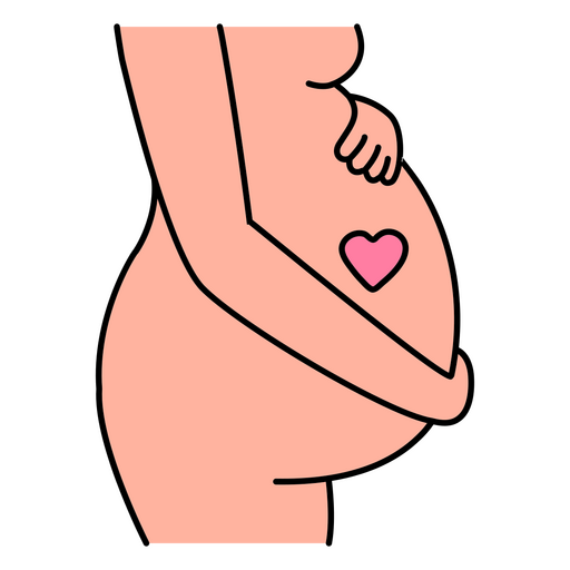 Vientre de mujer embarazada Diseño PNG